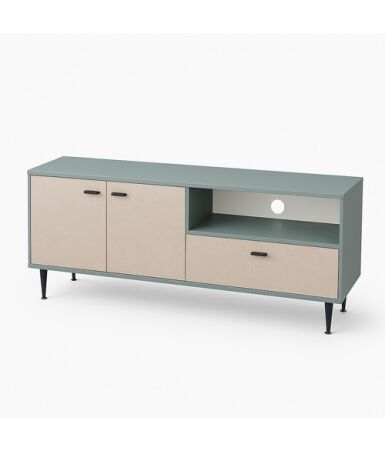 Szafka RTV stojąca: drzwi, szuflady z górną przestrzenią